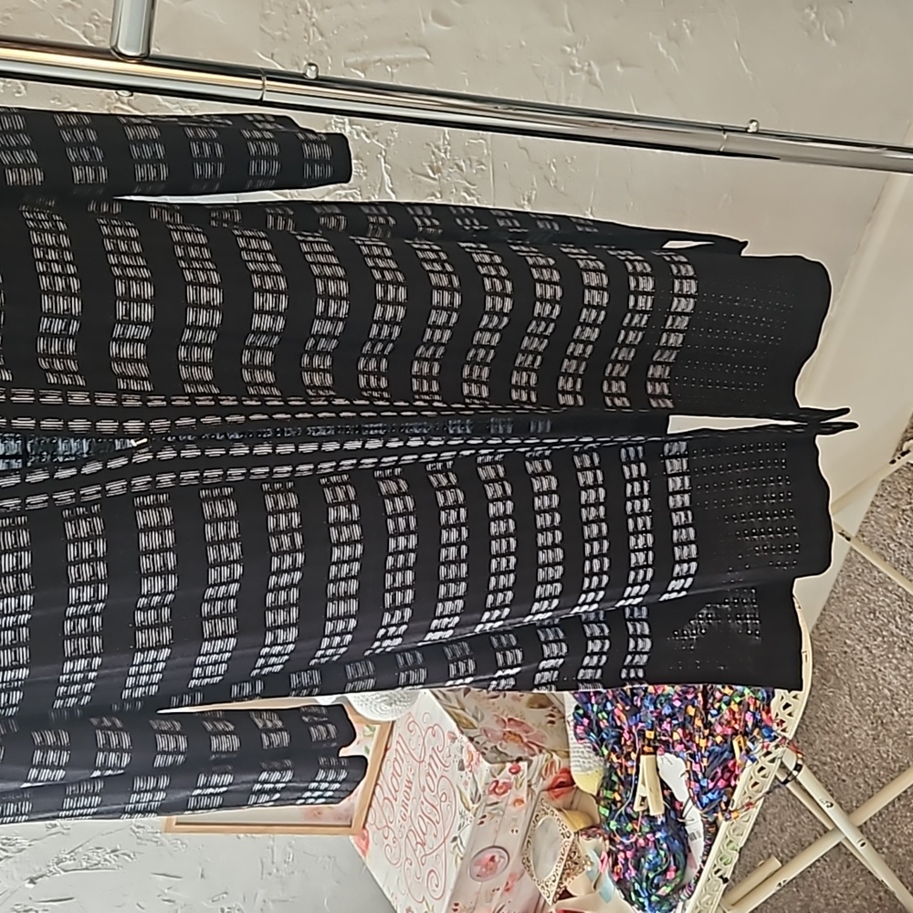 Misook Ribbed Digital Pattern Knit Duster Jacket.… - image 3